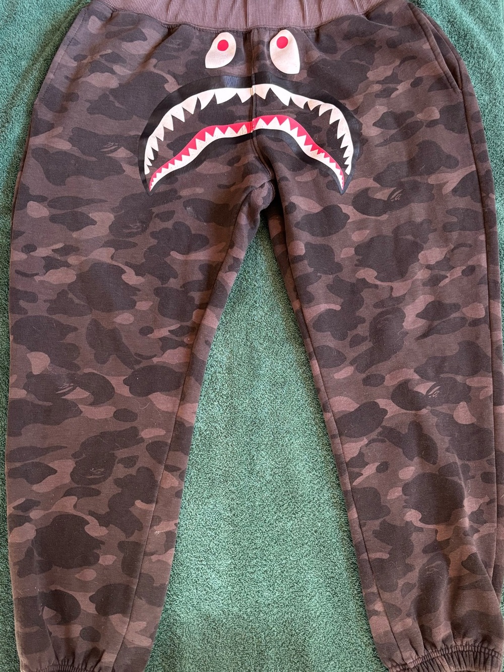 Bape Black Camo Shark Sweatpants